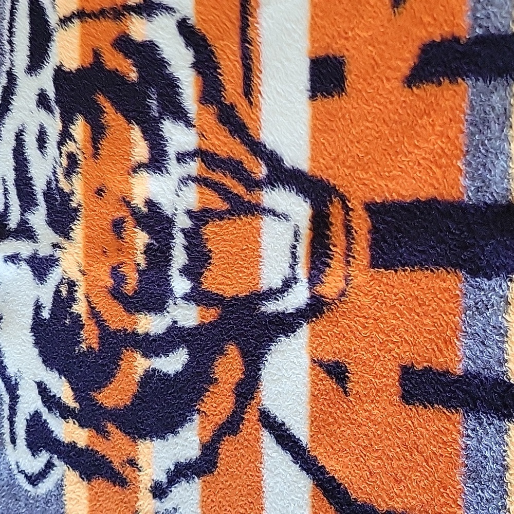Chicago Bears Plush Throw Blanket NFL Team 56"×28" Vintage Orange Blue Heavy